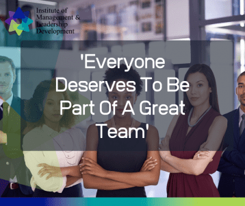 Everyone deserves to be part of a great team